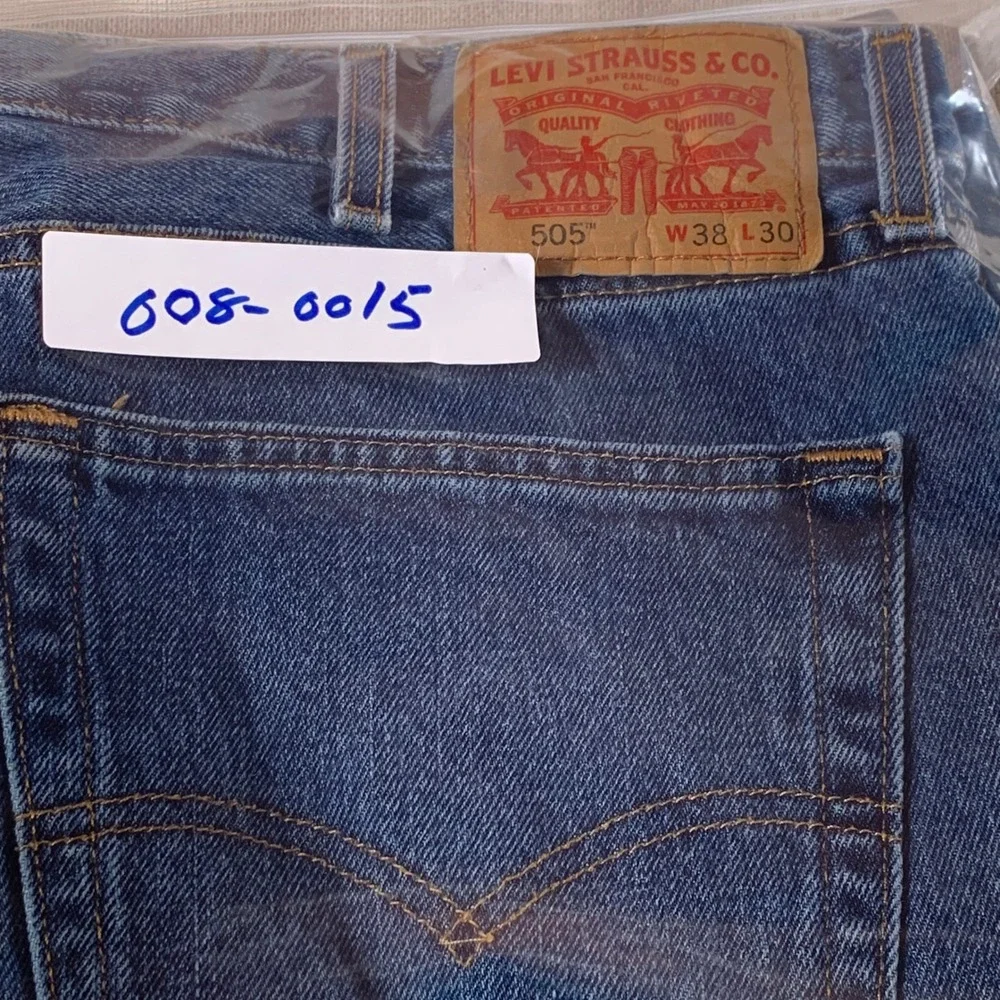 Levi Strauss Co 505 Jeans Mens‎ W38 L30 See PicsBlue Denim Straight Leg Classic